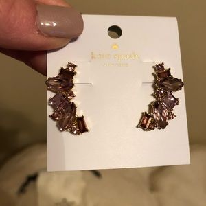 ‼️NWT Kate Spade lilac ear climbers ♠️